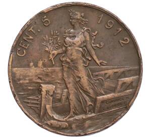 5 чентезимо 1912 года Италия — Фото №1