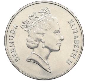 1 доллар 1986 года Бермуды «25 лет Всемирному фонду дикой природы» — Фото №2