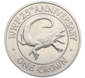 1 крона 1988 года Теркс и Кайкос «25 лет Всемирному фонду дикой природы» — Фото №1