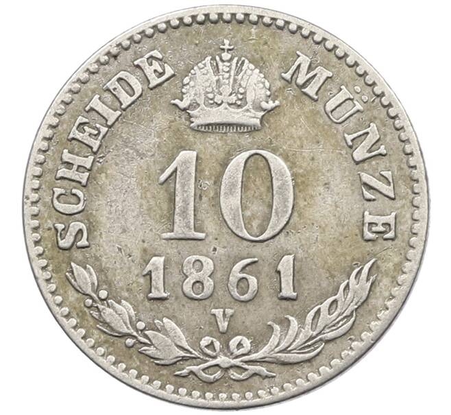 Монета 10 крейцеров 1861 года Австрия (Артикул: K2-0536) — Фото №1