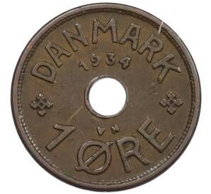 1 эре 1934 года Дания — Фото №1