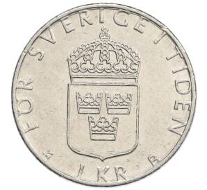 1 крона 2000 года Швеция — Фото №2