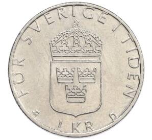 1 крона 1991 года Швеция — Фото №2