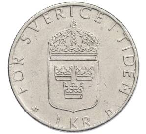 1 крона 1991 года Швеция — Фото №2