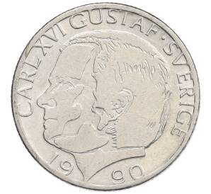 1 крона 1990 года Швеция — Фото №1