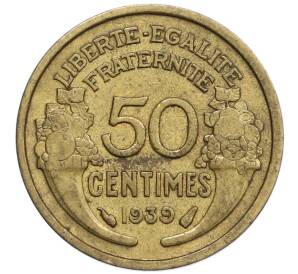 50 сантимов 1939 года Франция — Фото №1