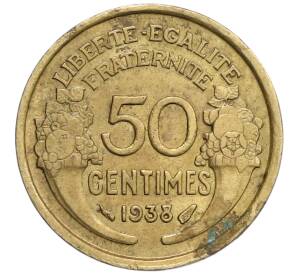 50 сантимов 1938 года Франция — Фото №1