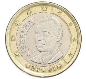 1 евро 2001 года Испания — Фото №1