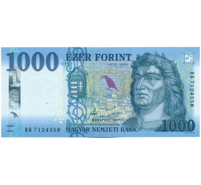 Банкнота 1000 форинтов 2017 года Венгрия (Артикул: K12-50028) — Фото №1