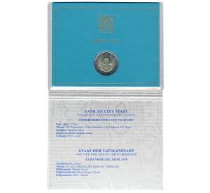 2 евро 2019 года Ватикан — 90 лет со дня основания города-государства Ватикан (в буклете) — Фото №1