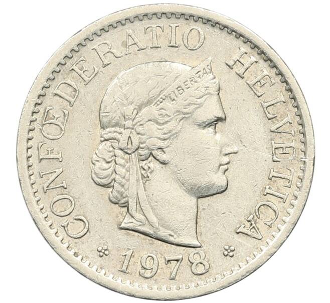 Монета 10 раппенов 1978 года Швейцария (Артикул: T11-17319) — Фото №1