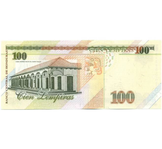 Банкнота 100 лемпир 2008 года Гондурас (Артикул: K12-50307) — Фото №2