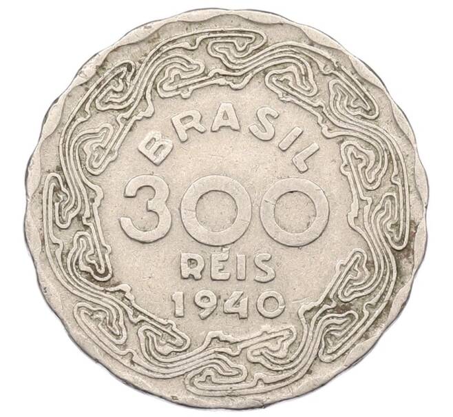 Монета 300 рейс 1940 года Бразилия (Артикул: K12-50474) — Фото №1