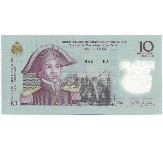 Банкнота 10 гурдов 2013 года Гаити «Двухсотлетие независимости Гаити» (Артикул: K12-50760) — Фото №1