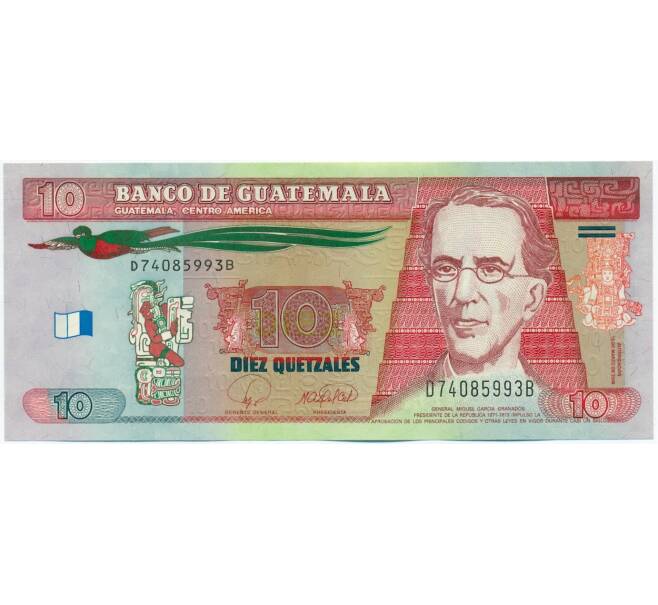 Банкнота 10 кетцалей 2008 года Гватемала (Артикул: K12-50786) — Фото №1