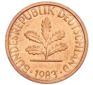 1 пфенниг 1983 года G Западная Германия (ФРГ) — Фото №1