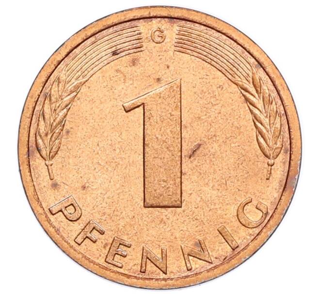 Монета 1 пфенниг 1983 года G Западная Германия (ФРГ) (Артикул: K12-51696) — Фото №2