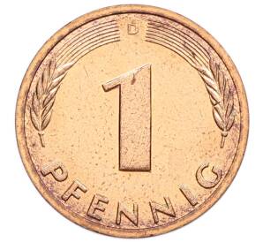 1 пфенниг 1983 года D Западная Германия (ФРГ) — Фото №2