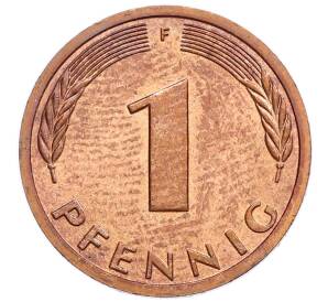 1 пфенниг 1983 года F Западная Германия (ФРГ) — Фото №2