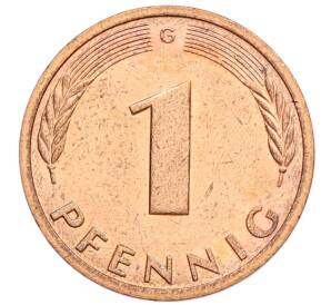 1 пфенниг 1984 года G Западная Германия (ФРГ) — Фото №2