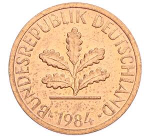 1 пфенниг 1984 года D Западная Германия (ФРГ) — Фото №1