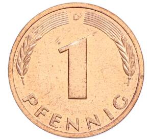 1 пфенниг 1984 года D Западная Германия (ФРГ) — Фото №2