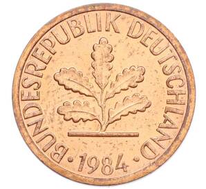 1 пфенниг 1984 года G Западная Германия (ФРГ) — Фото №1