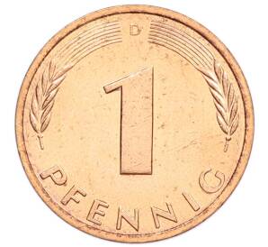 1 пфенниг 1985 года D Западная Германия (ФРГ) — Фото №2