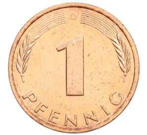 1 пфенниг 1985 года D Западная Германия (ФРГ) — Фото №2