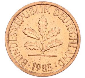 1 пфенниг 1985 года J Западная Германия (ФРГ) — Фото №1