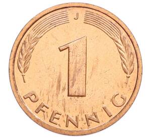1 пфенниг 1985 года J Западная Германия (ФРГ) — Фото №2