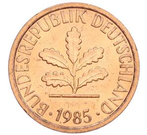 1 пфенниг 1985 года J Западная Германия (ФРГ) — Фото №1