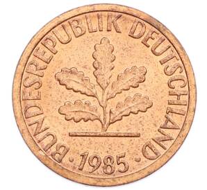 1 пфенниг 1985 года F Западная Германия (ФРГ) — Фото №1
