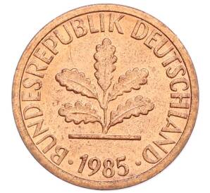 1 пфенниг 1985 года F Западная Германия (ФРГ) — Фото №1