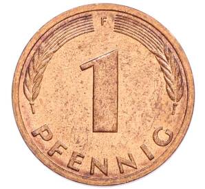 1 пфенниг 1985 года F Западная Германия (ФРГ) — Фото №2