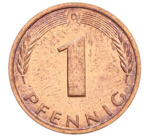 1 пфенниг 1986 года D Западная Германия (ФРГ) — Фото №2