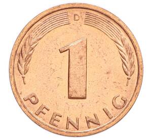 1 пфенниг 1986 года D Западная Германия (ФРГ) — Фото №2