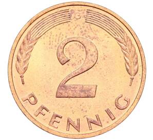 2 пфеннига 1993 года G Германия — Фото №2