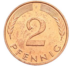2 пфеннига 1997 года F Германия — Фото №2