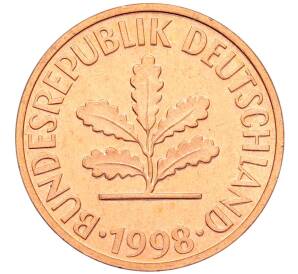 2 пфеннига 1998 года J Германия — Фото №1