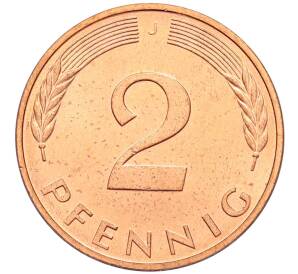 2 пфеннига 1998 года J Германия — Фото №2
