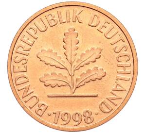 2 пфеннига 1998 года G Германия — Фото №1