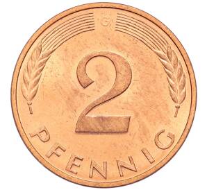 2 пфеннига 1998 года G Германия — Фото №2