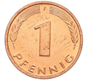 1 пфенниг 1998 года F Германия — Фото №2