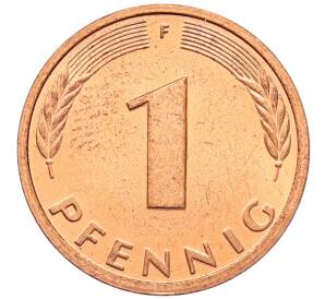 1 пфенниг 1998 года F Германия — Фото №2
