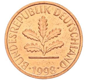 1 пфенниг 1998 года G Германия — Фото №1