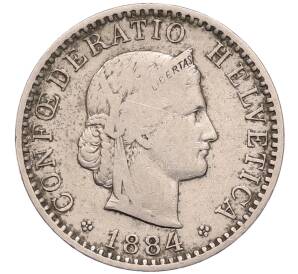 20 раппенов 1884 года Швейцария — Фото №1