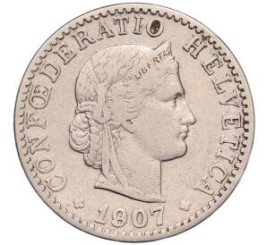 20 раппенов 1907 года Швейцария — Фото №1