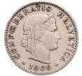 Монета 20 раппенов 1909 года Швейцария (Артикул: K12-51833) — Фото №1