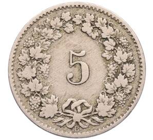 5 раппенов 1881 года Швейцария — Фото №2